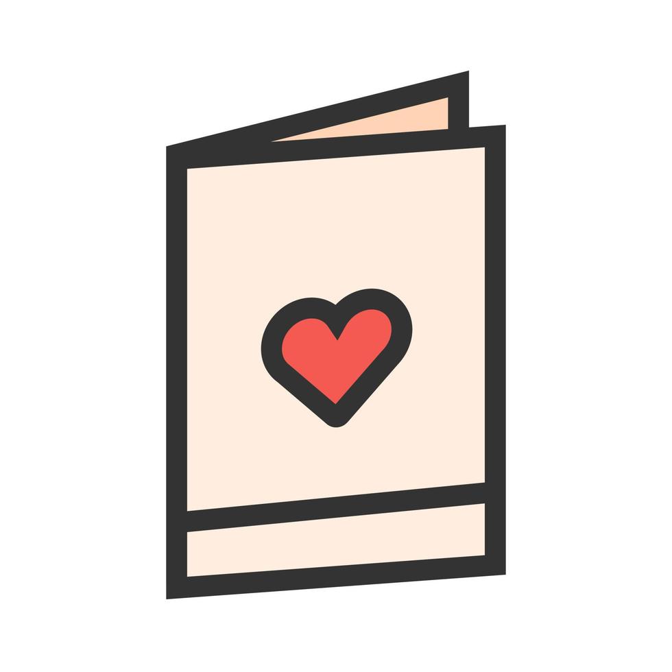 Invitation Card Filled Line Icon vector