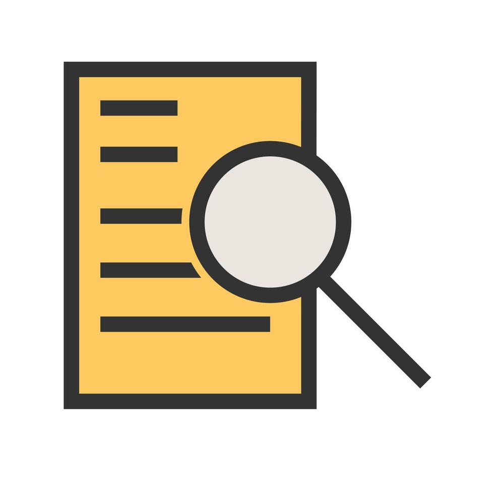 Find in Document Filled Line Icon vector