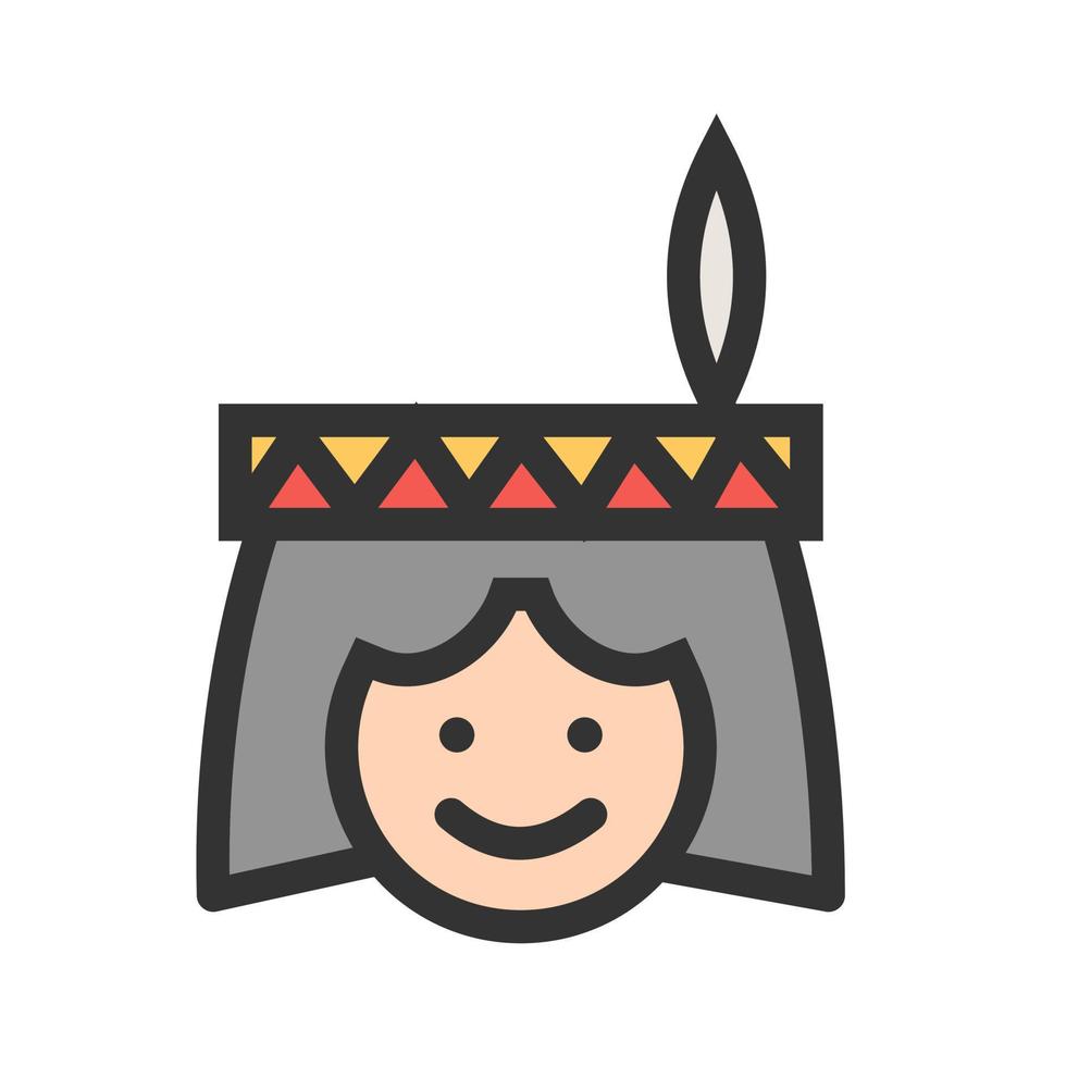 Woman Filled Line Icon vector