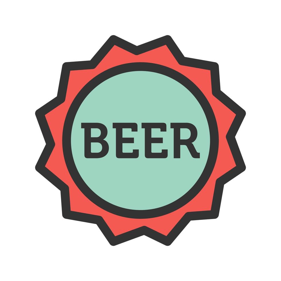 Beer Sign Filled Line Icon vector