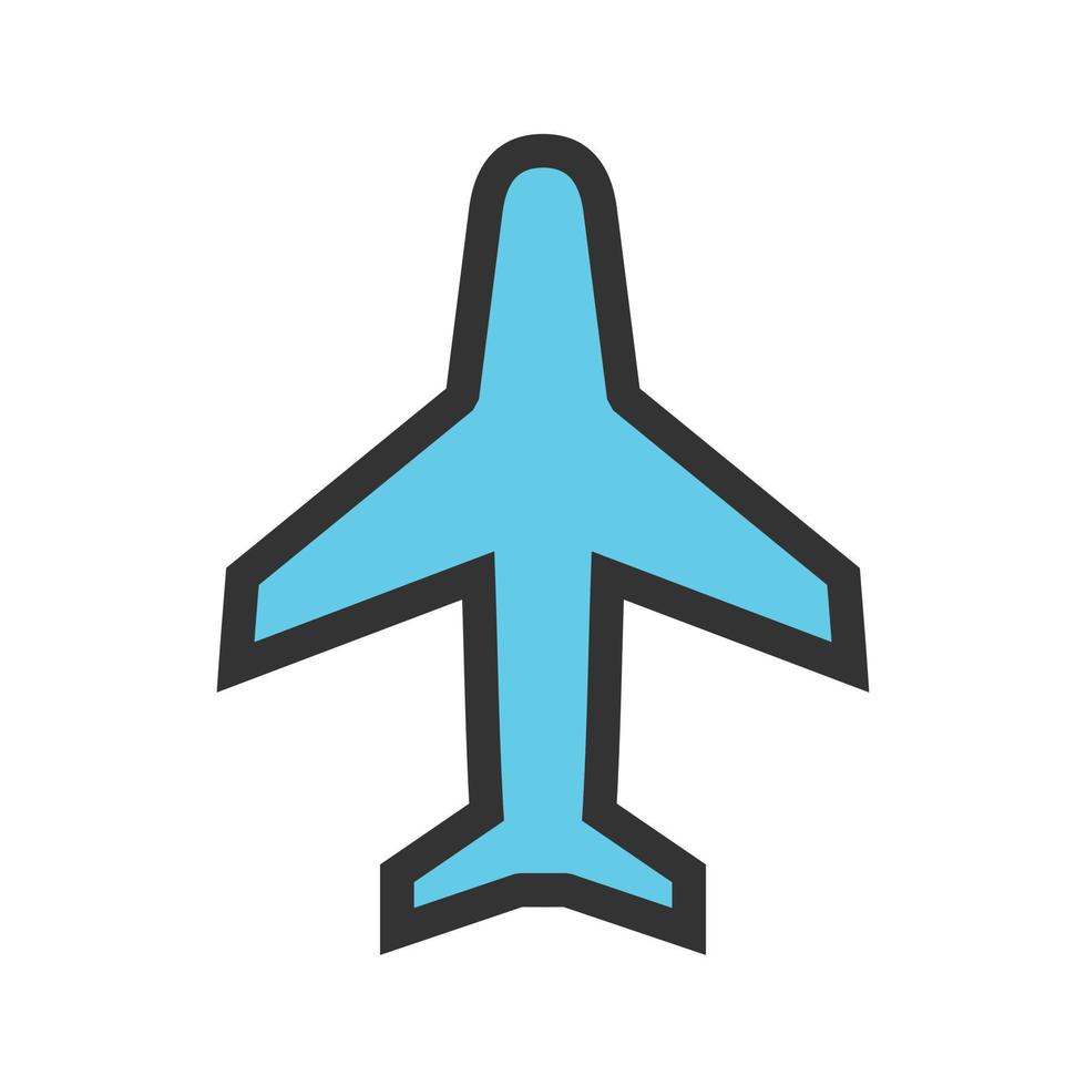 Aero plane Passenger Filled Line Icon vector