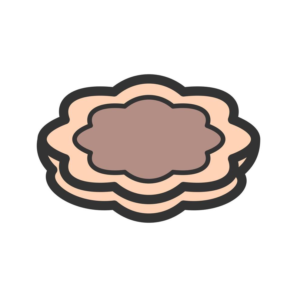 Biscuit I Filled Line Icon vector