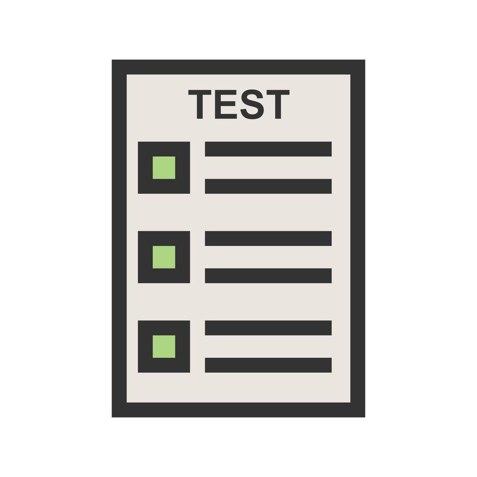 Online Test Filled Line Icon vector