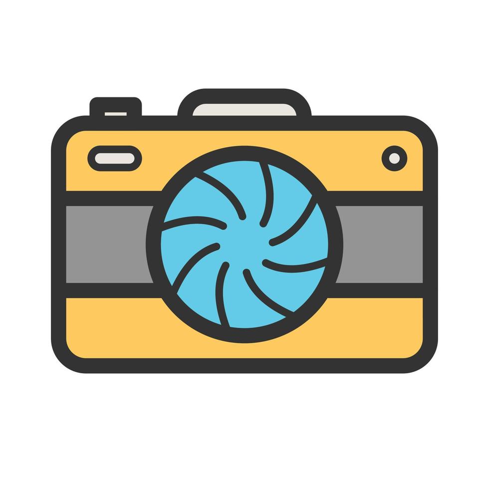 Camera I Filled Line Icon vector