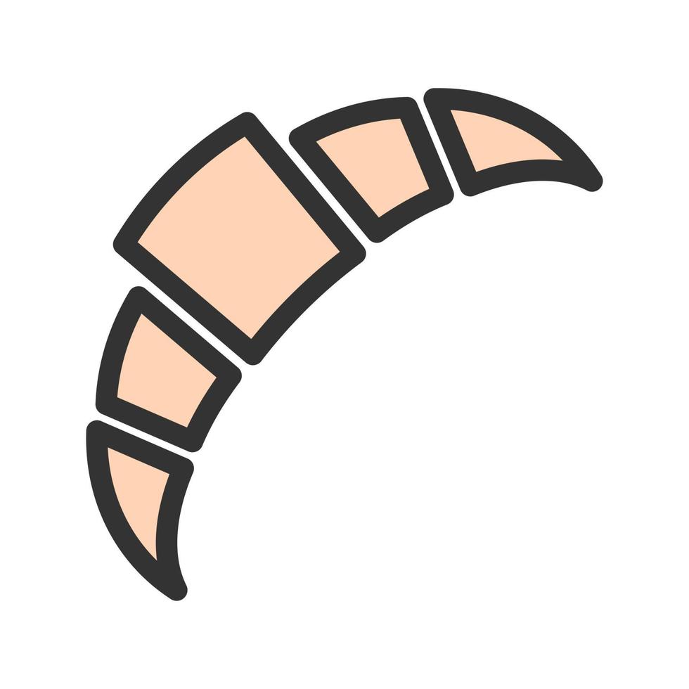 Crossiant I Filled Line Icon vector