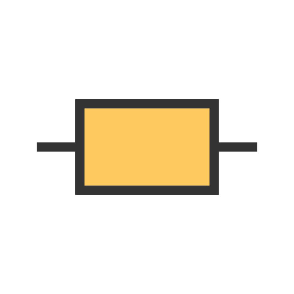 Resistor I Filled Line Icon vector