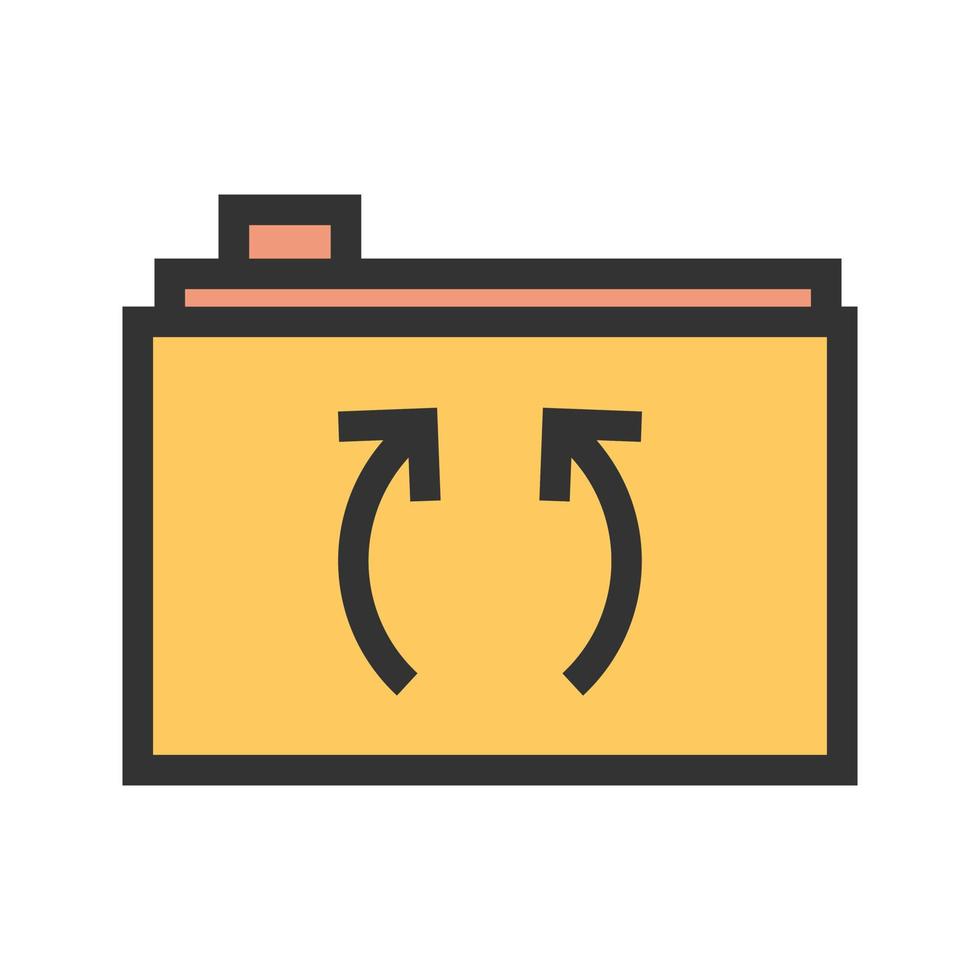 File Management Filled Line Icon vector