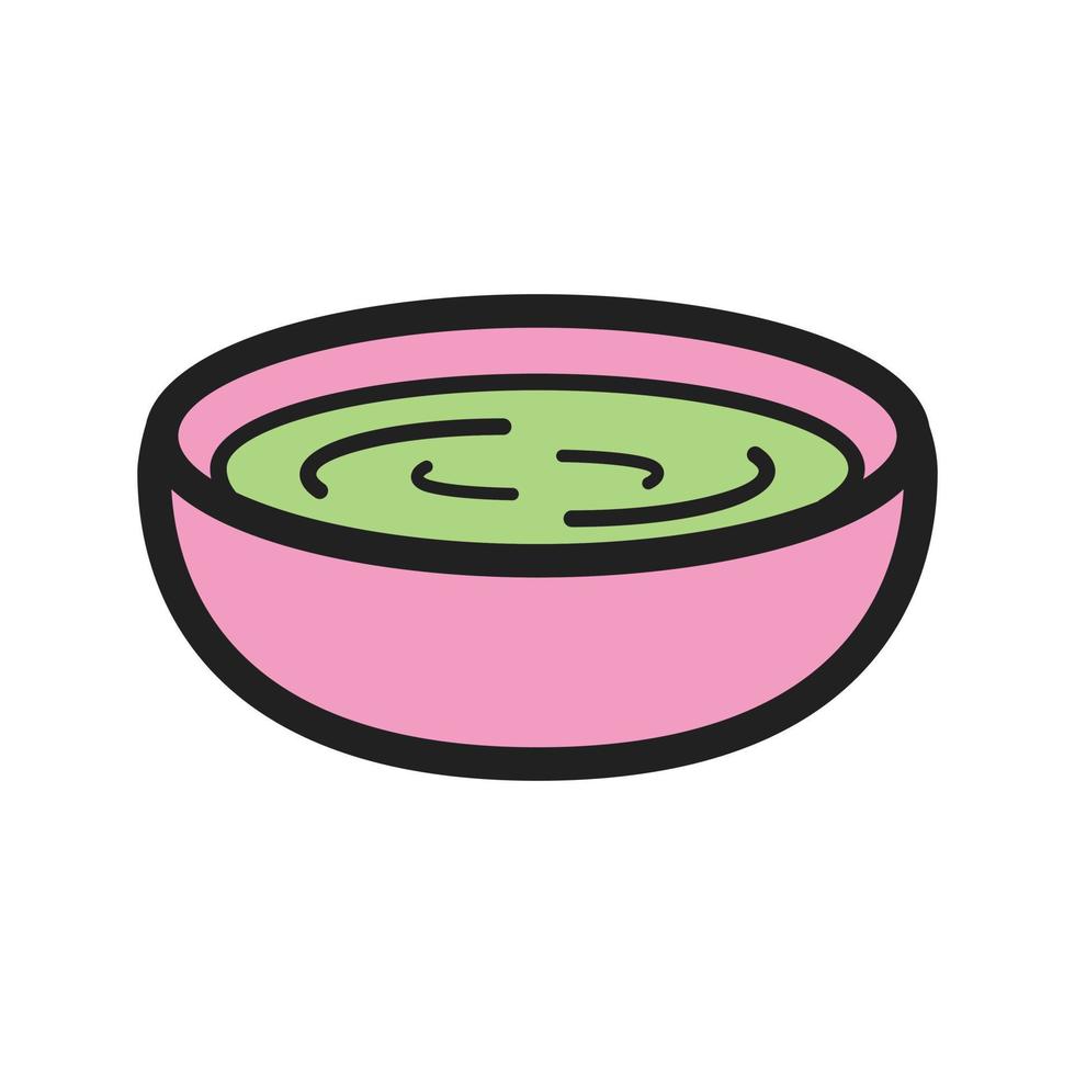 Green Sauce Filled Line Icon vector