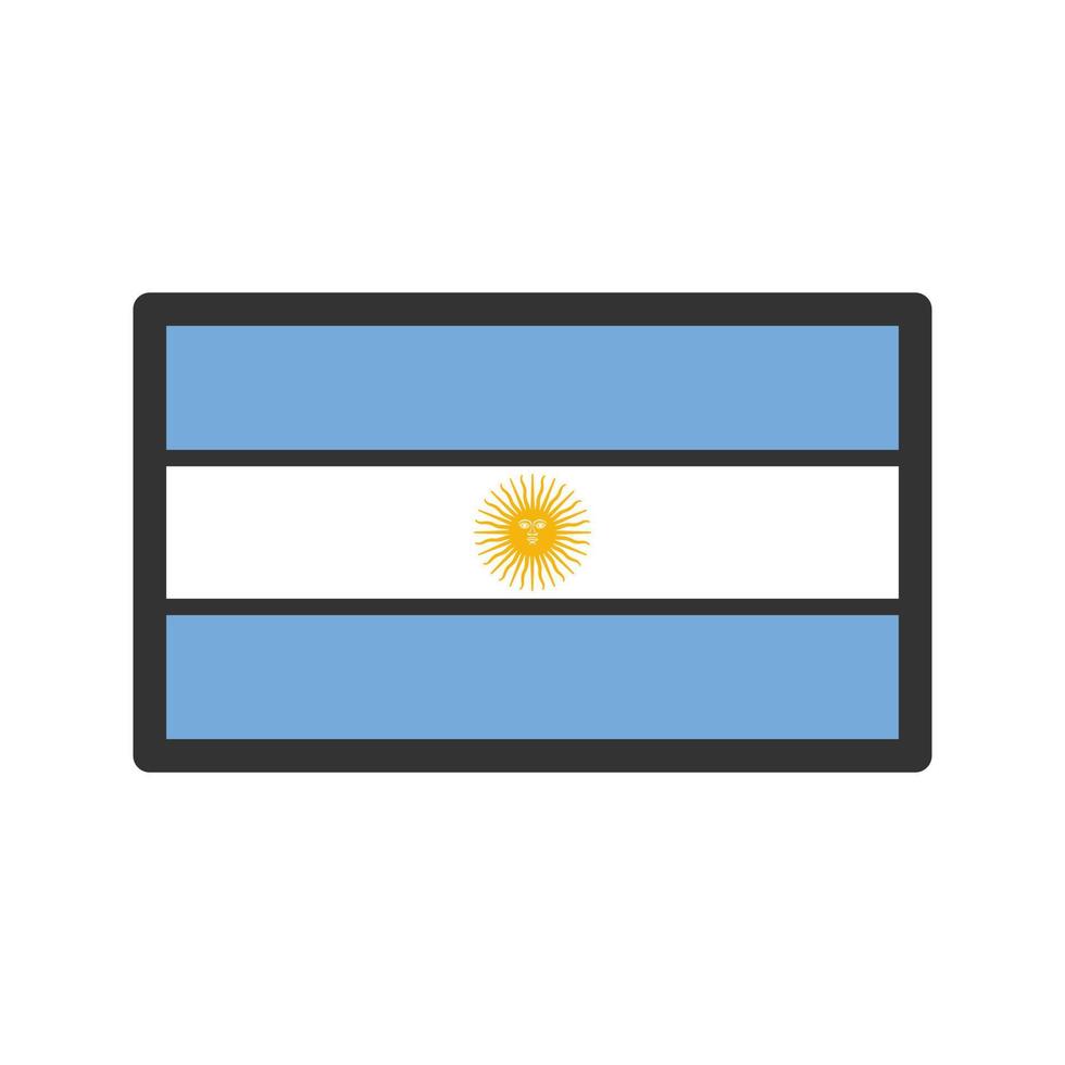 Argentina Filled Line Icon vector