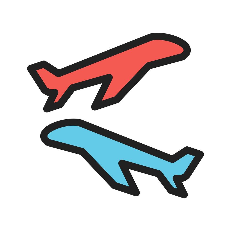 Multiple Flights Filled Line Icon vector