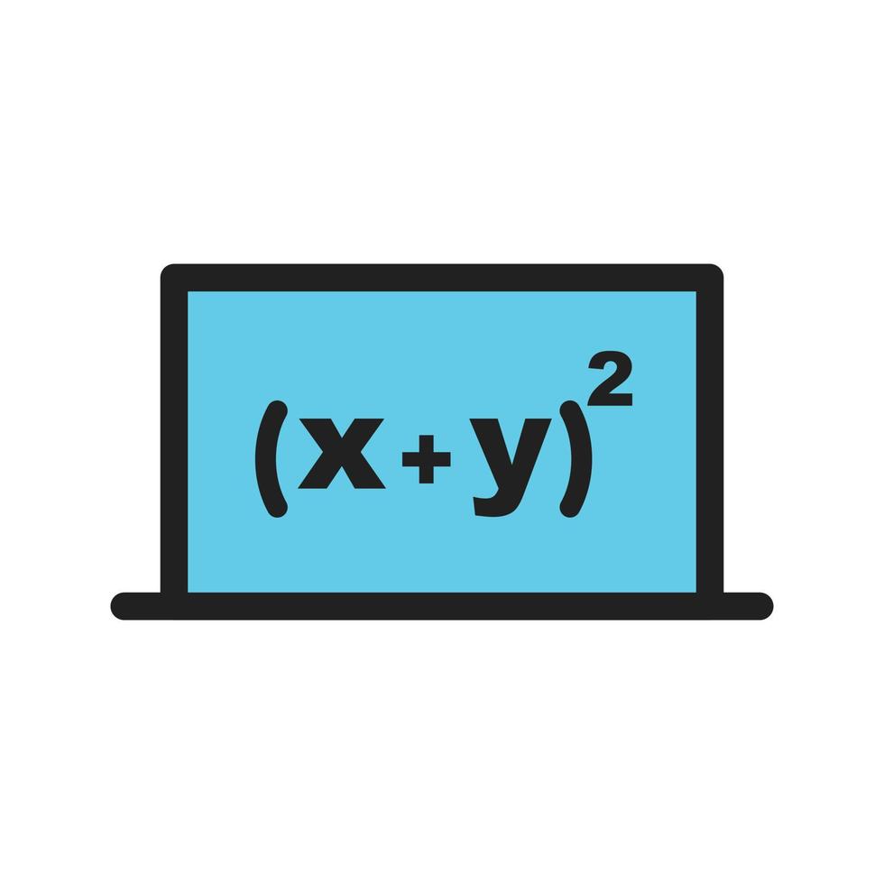 Online Formula Filled Line Icon vector