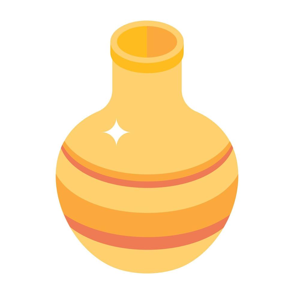 An eye catchy isometric icon of urn vector