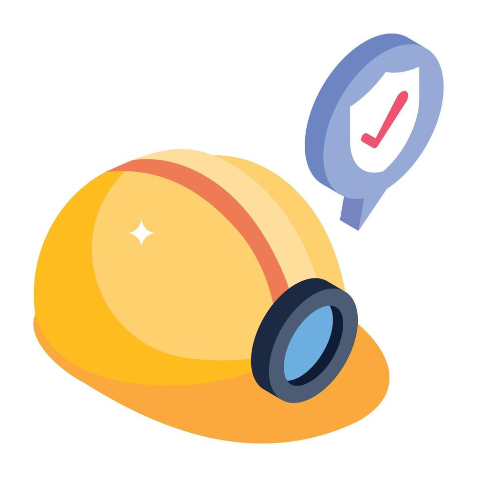 Premium isometric icon of work insurance vector