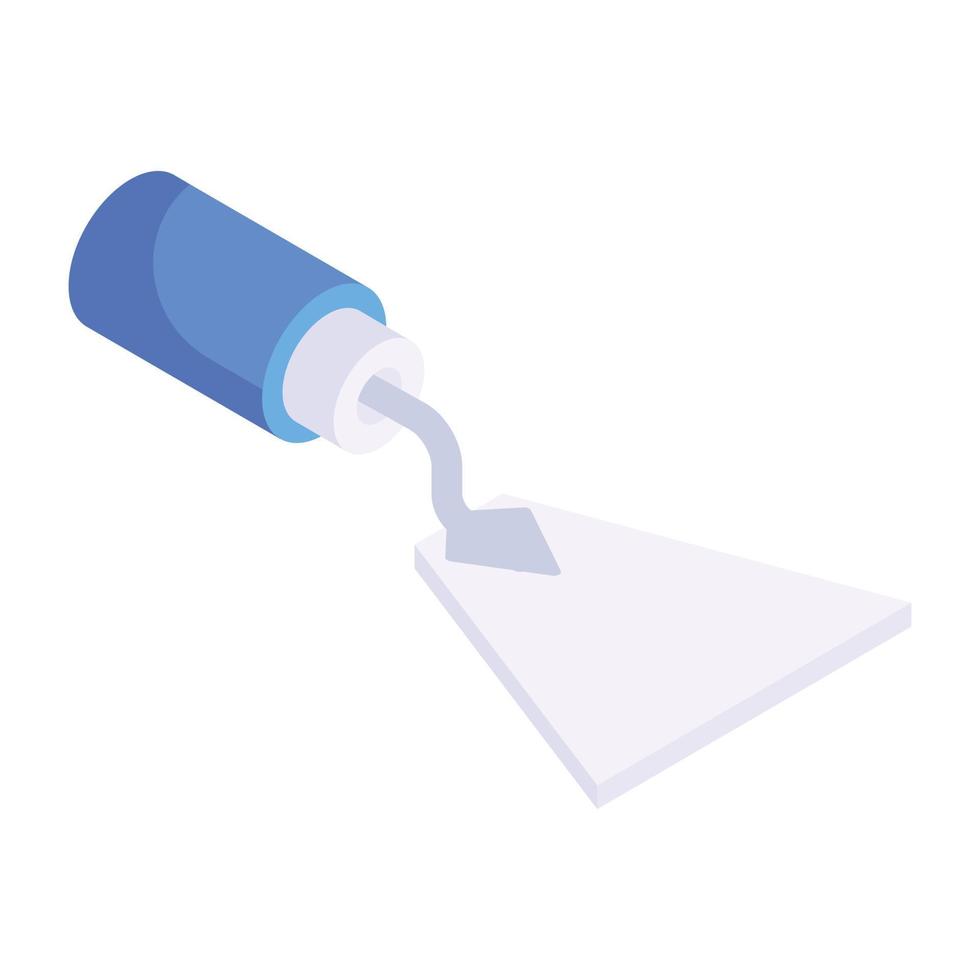 Get this amazing isometric icon of painting knife vector