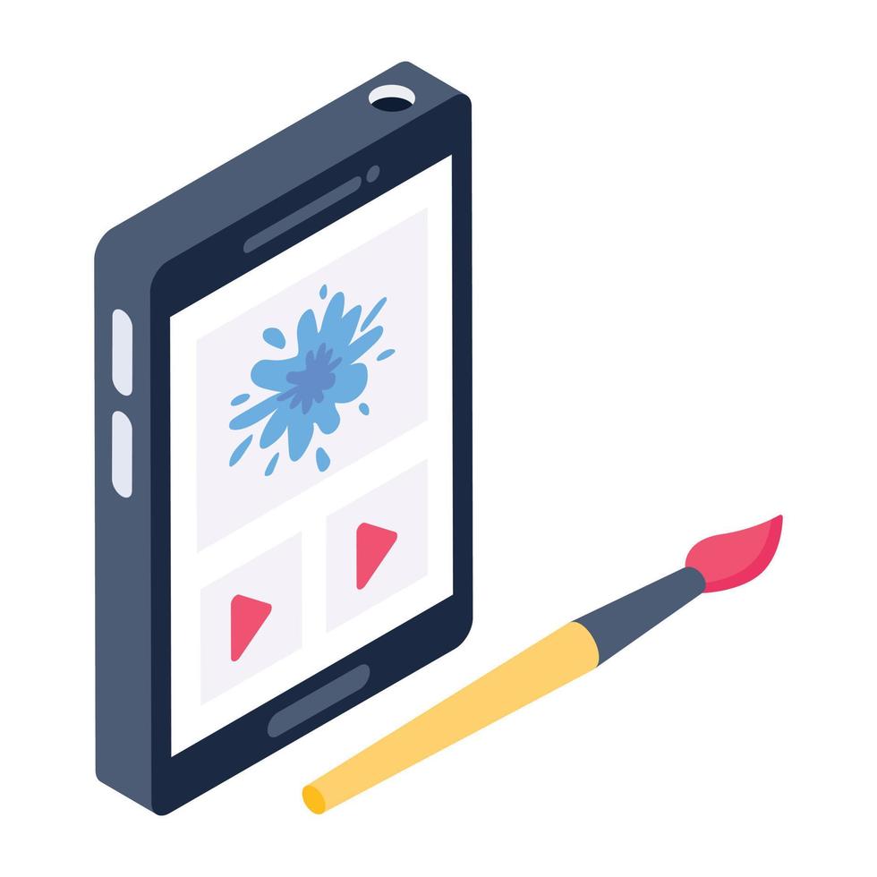 Trendy isometric icon of art gallery vector