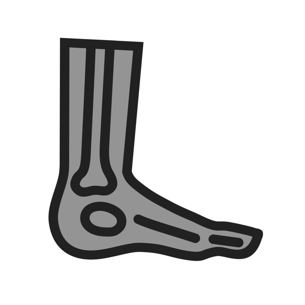 Foot X-ray Filled Line Icon vector