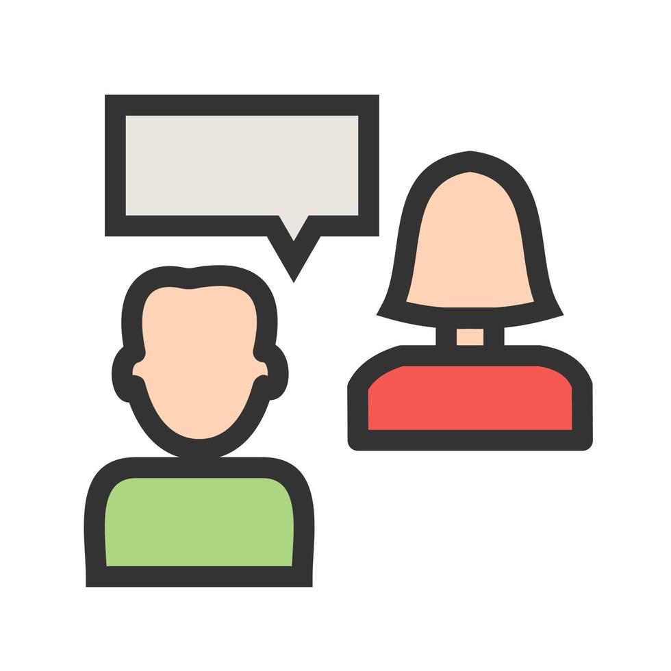 Chatting Filled Line Icon vector