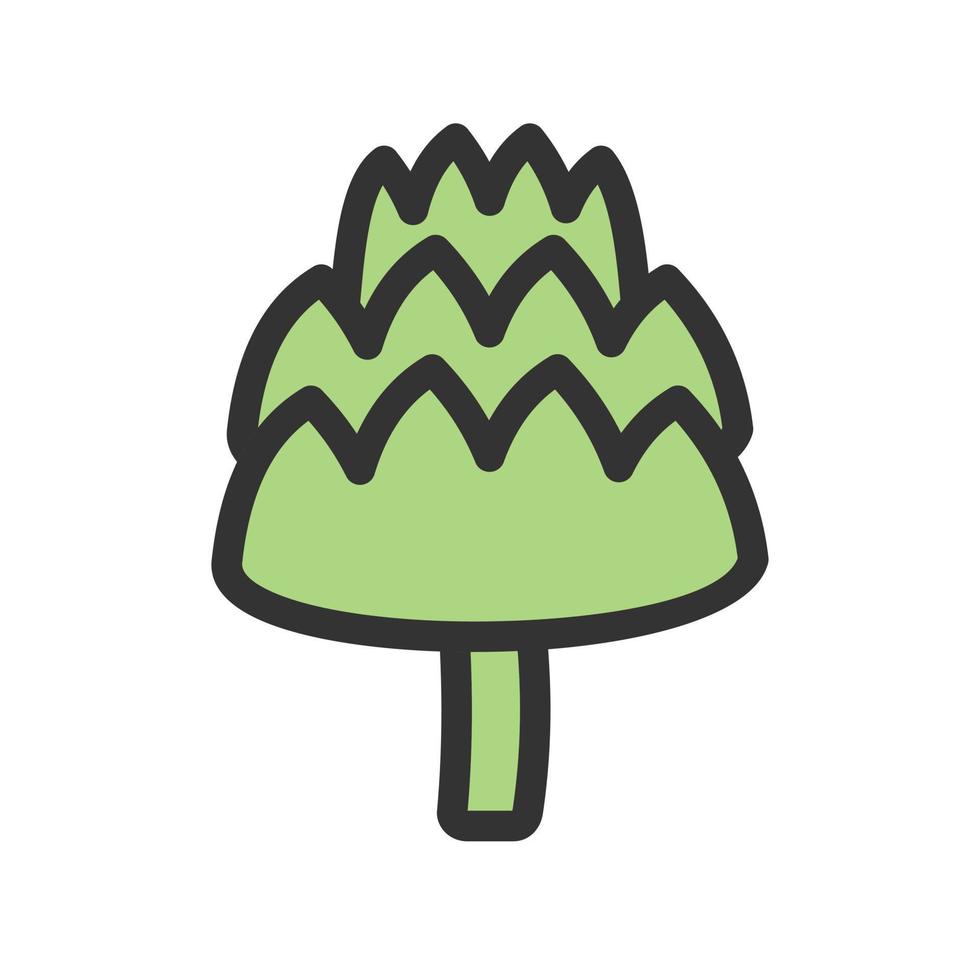 Artichoke Filled Line Icon vector