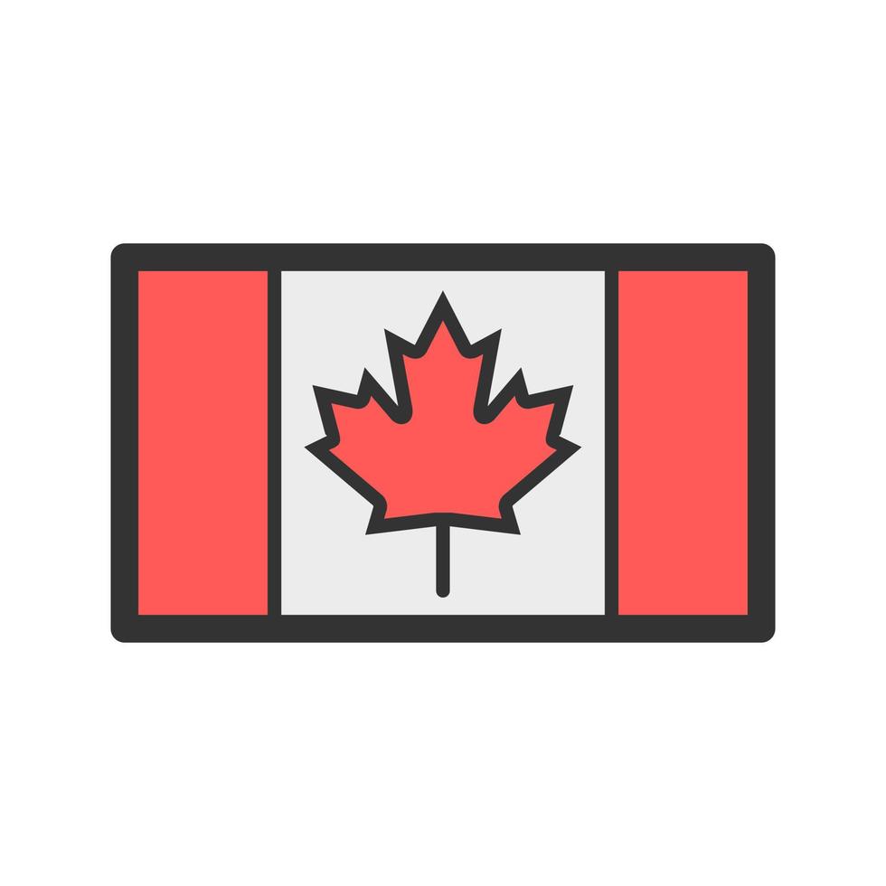 Canada Filled Line Icon vector