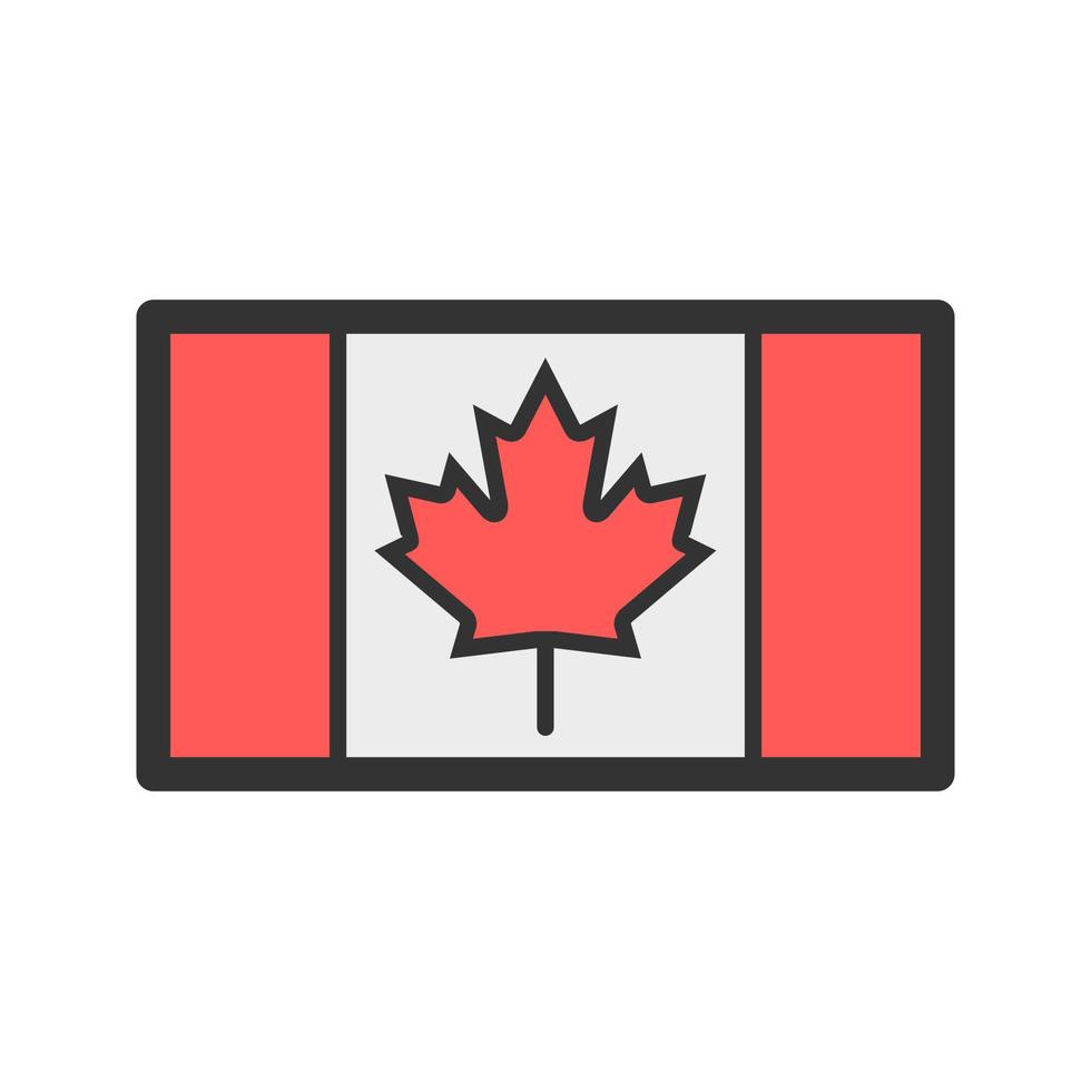 Canada Filled Line Icon vector