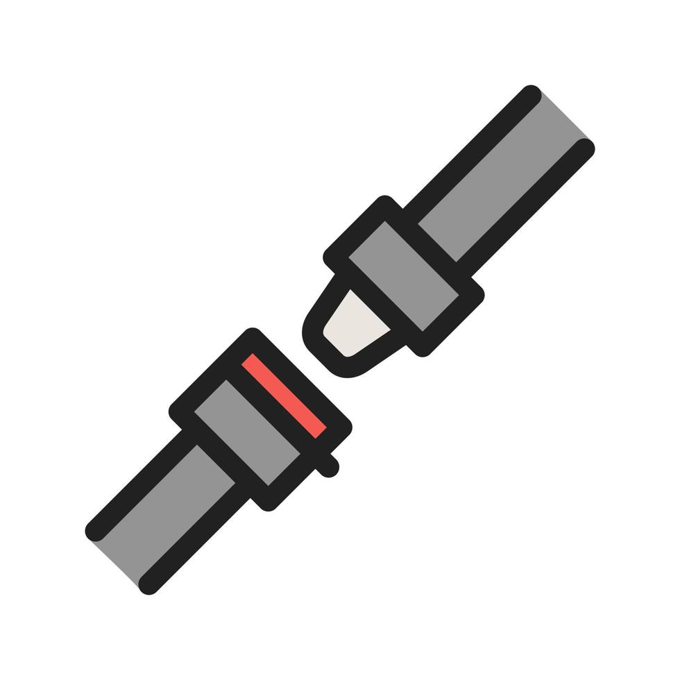 Seat Belt Filled Line Icon vector