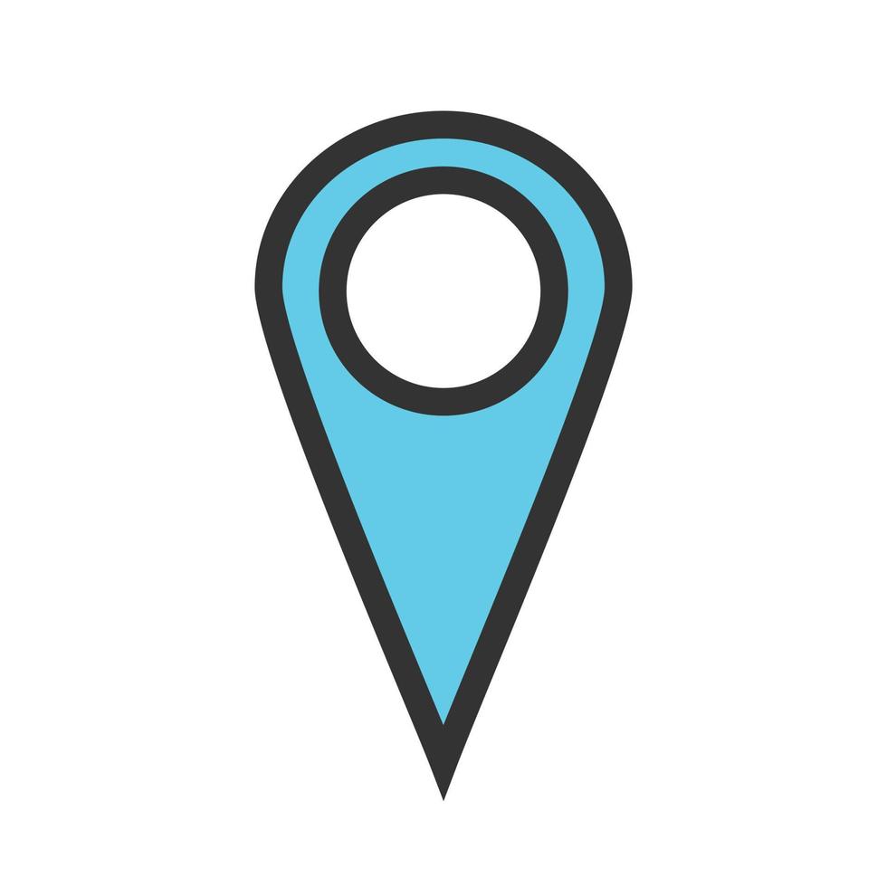 Location Tag Filled Line Icon vector