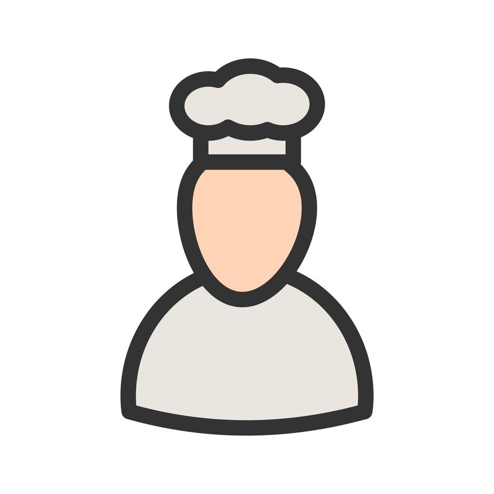 Baker Filled Line Icon vector