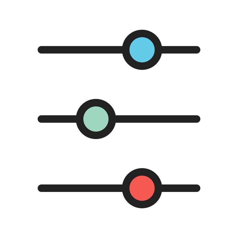 Controls Filled Line Icon vector
