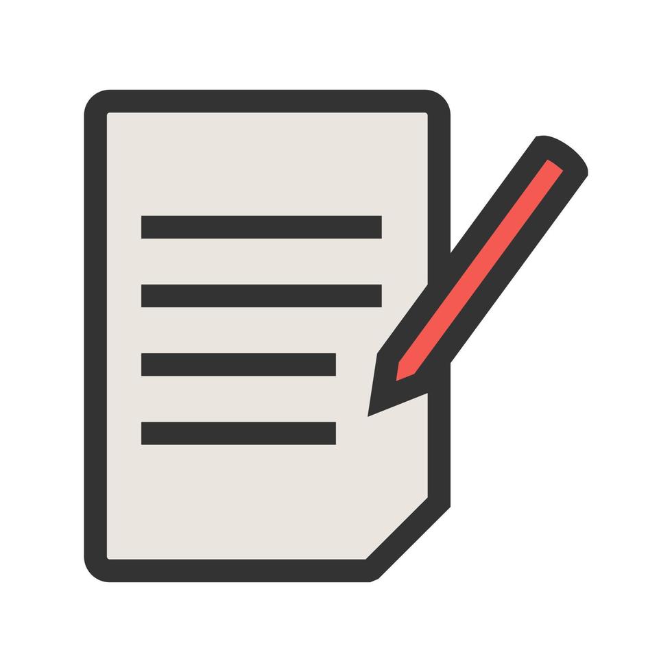 Official Document Filled Line Icon vector