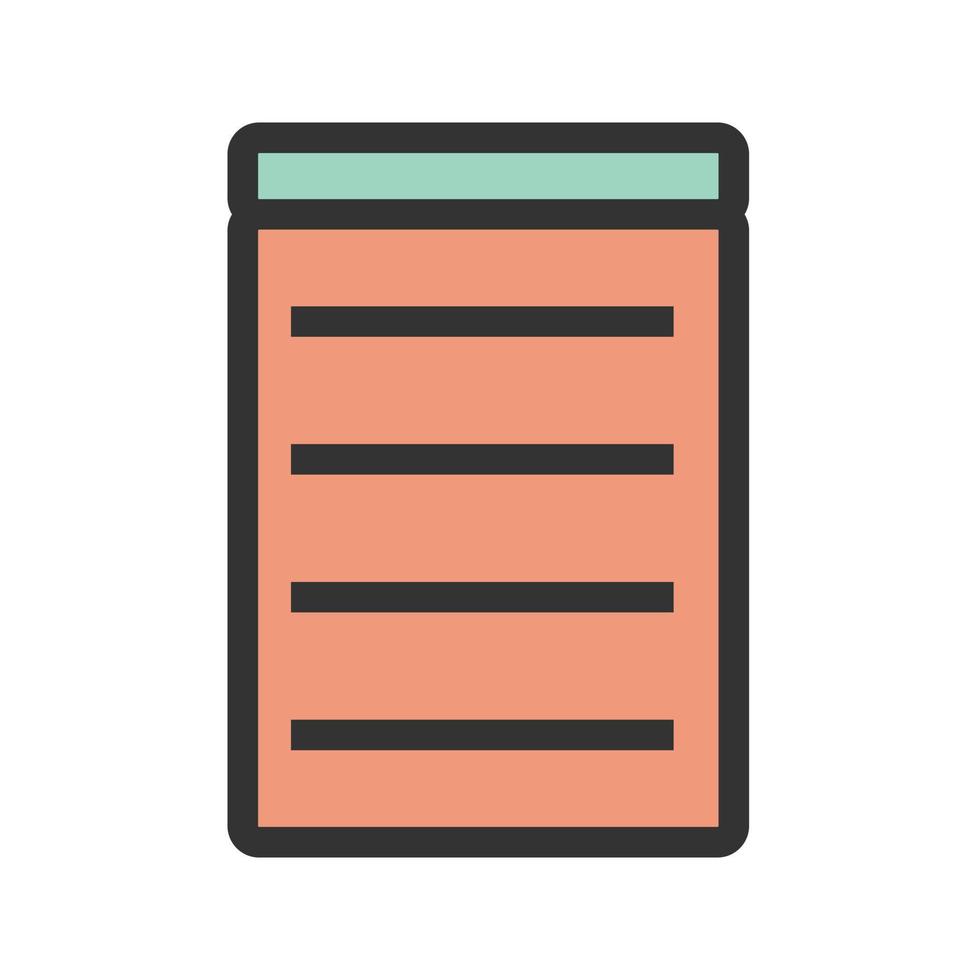 Invoice Filled Line Icon vector