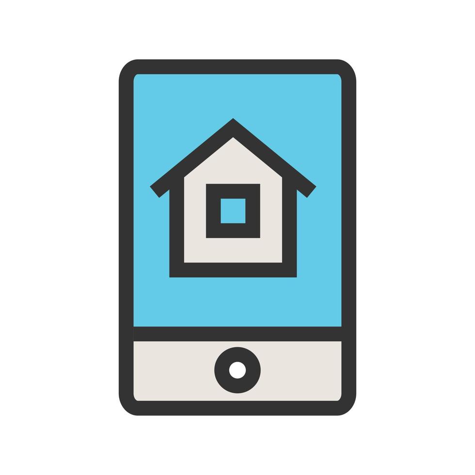 Mobile Housing II Filled Line Icon vector