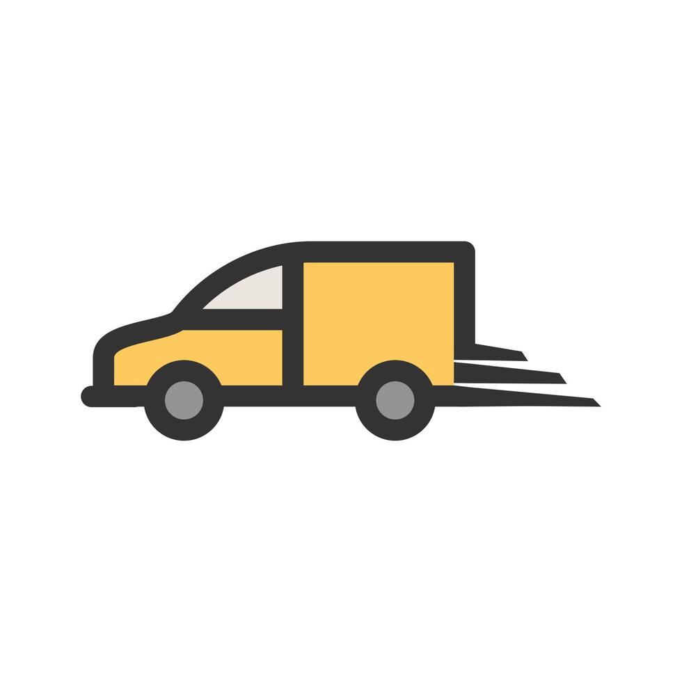 Fast Delivery Filled Line Icon vector