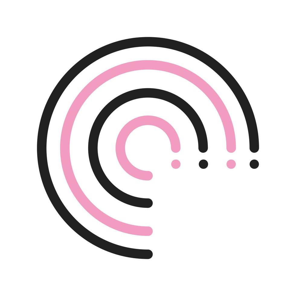 Forecasting Model Filled Line Icon vector