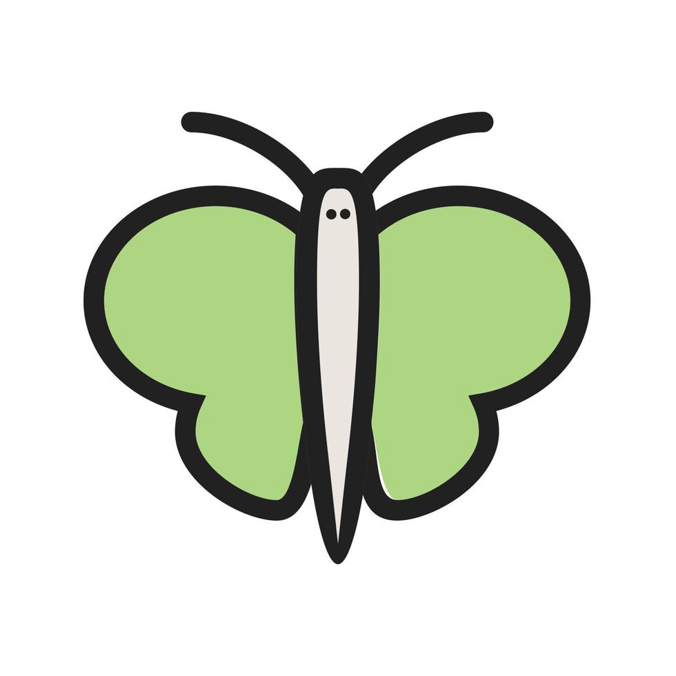 Butterfly II Filled Line Icon vector