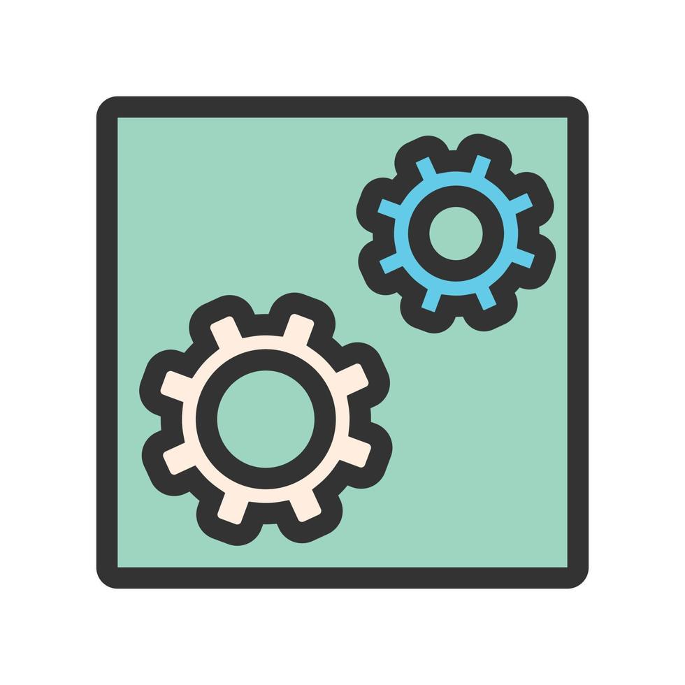 Settings Application Filled Line Icon vector
