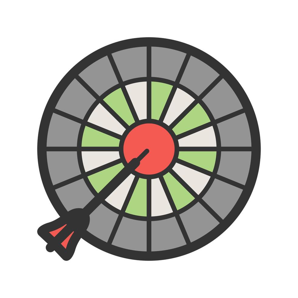 Dartboard Filled Line Icon vector
