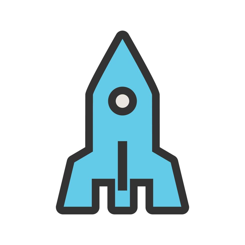 Rocket I Filled Line Icon vector