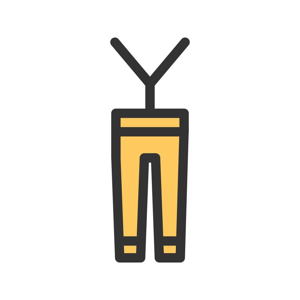 icono de línea llena de pantalones de hombre vector