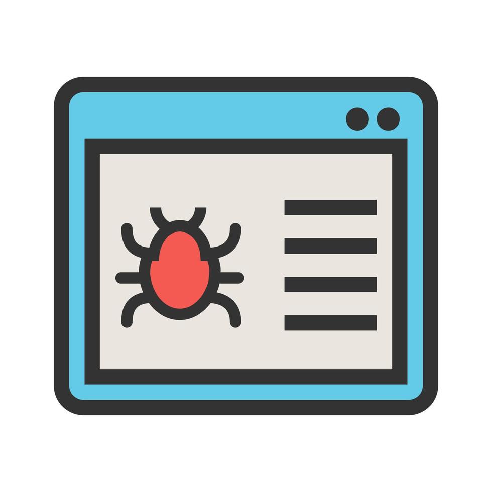 Web Crawler Filled Line Icon vector
