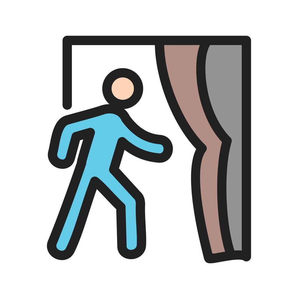 Going to cast vote Filled Line Icon vector