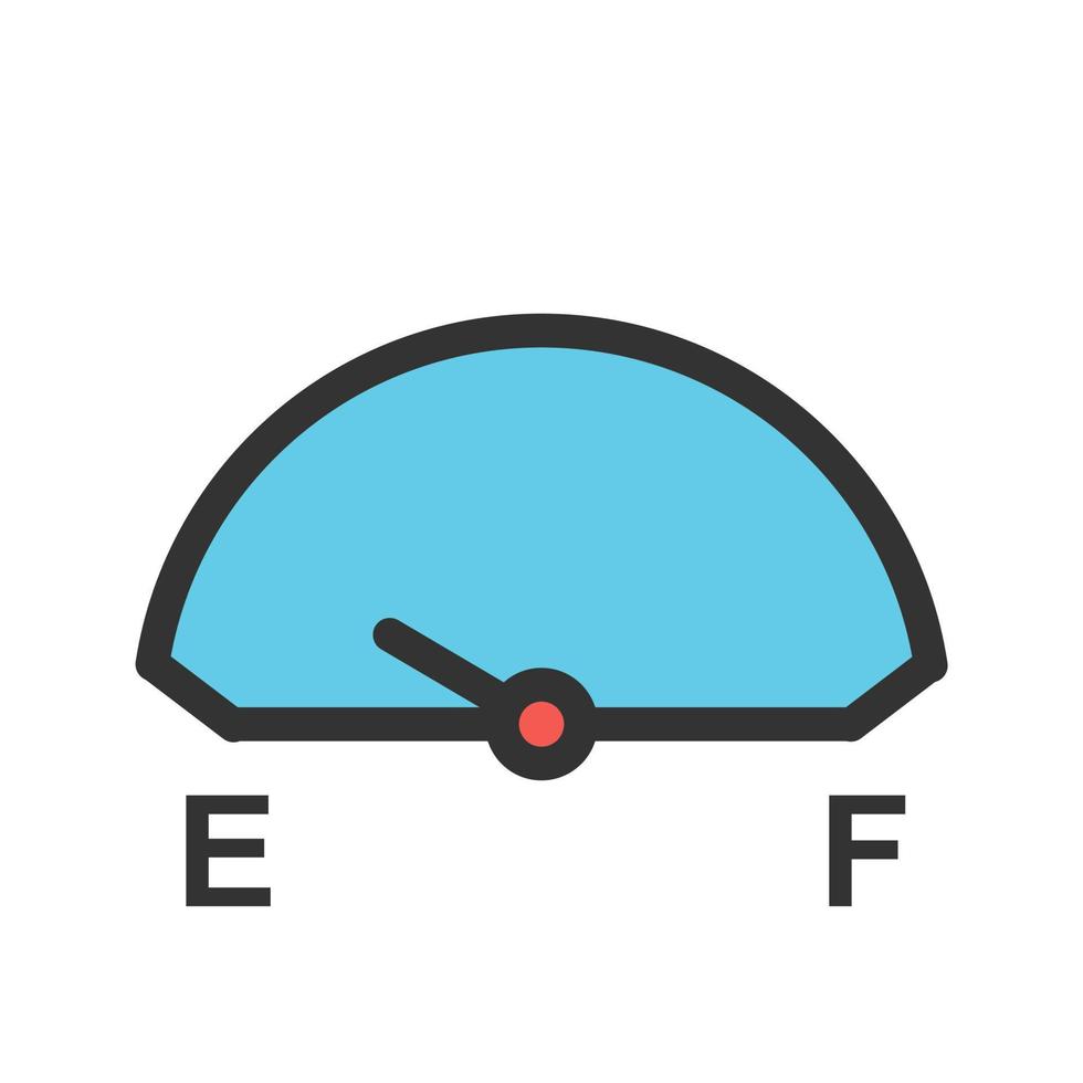 Fuel Gauge Filled Line Icon vector