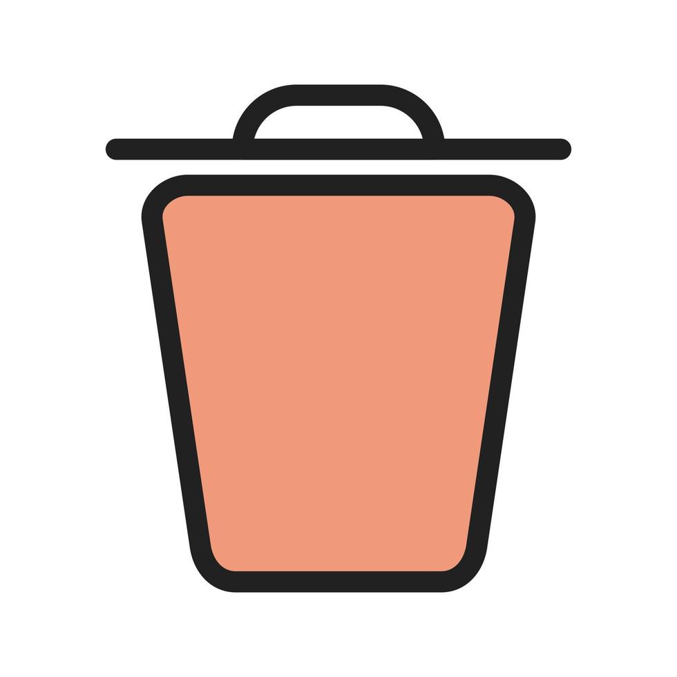 Trash Filled Line Icon vector