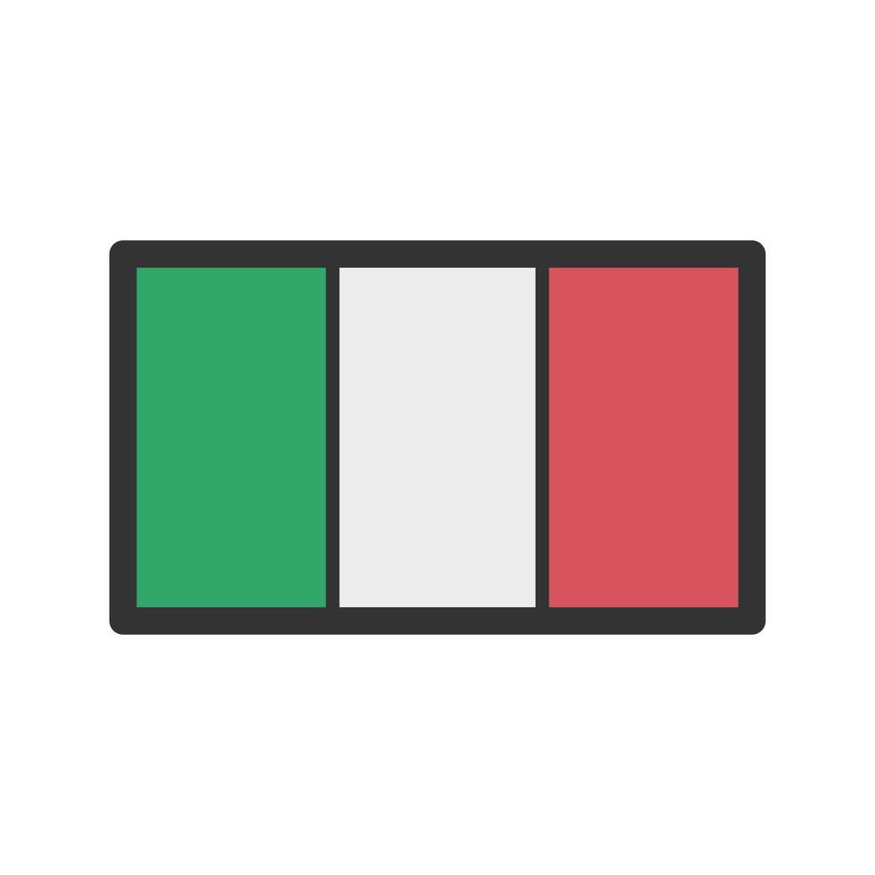 Italy Filled Line Icon vector