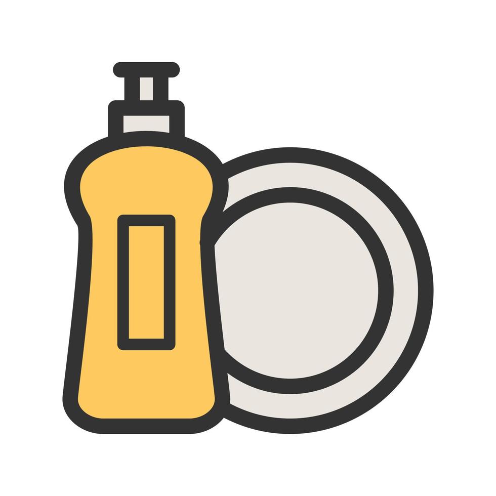 Dishwashing Soap Filled Line Icon vector