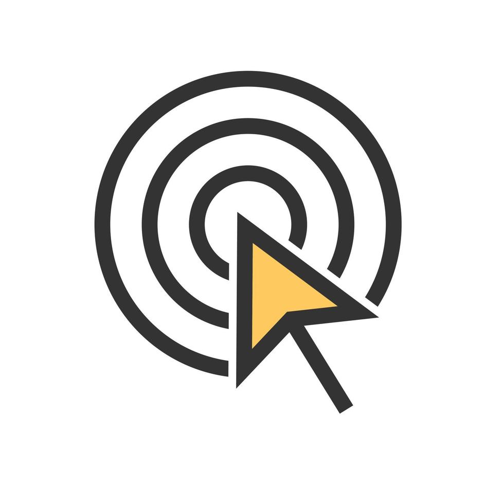 Pay Per Click Filled Line Icon vector