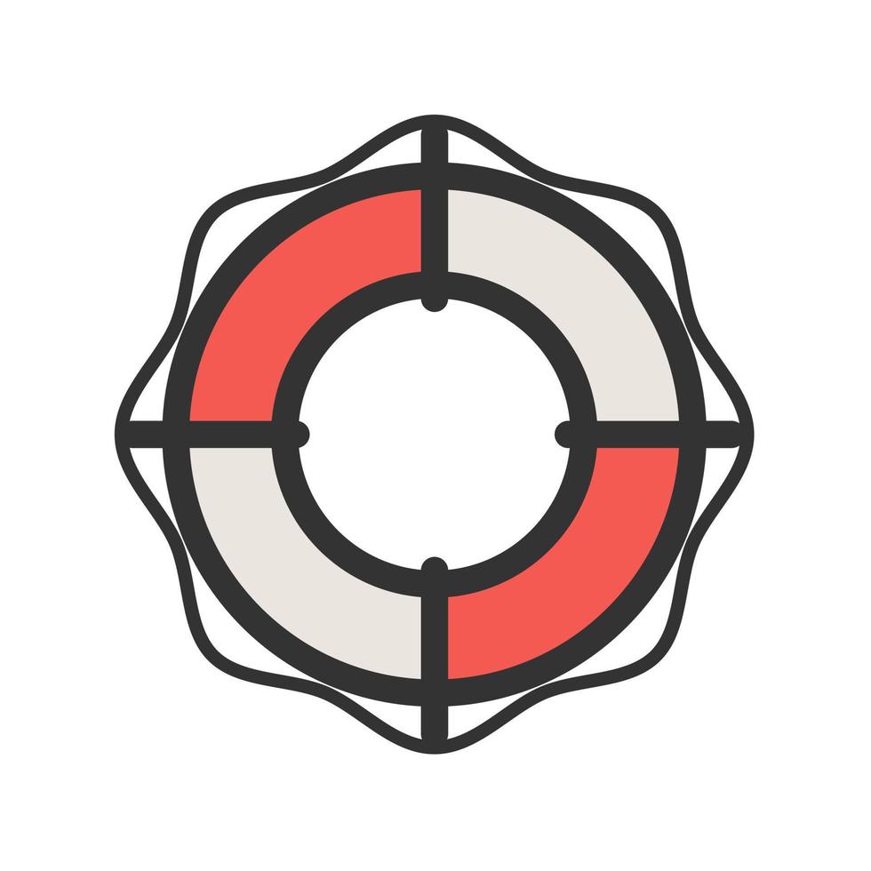 Life Tube Filled Line Icon vector