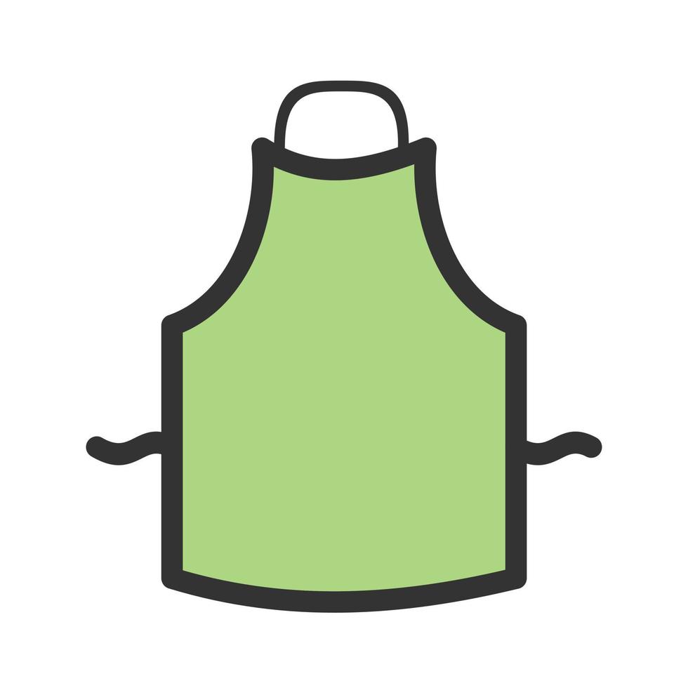 Apron Filled Line Icon vector