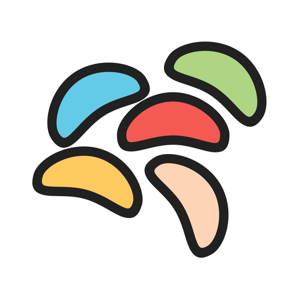 Jelly beans Filled Line Icon vector