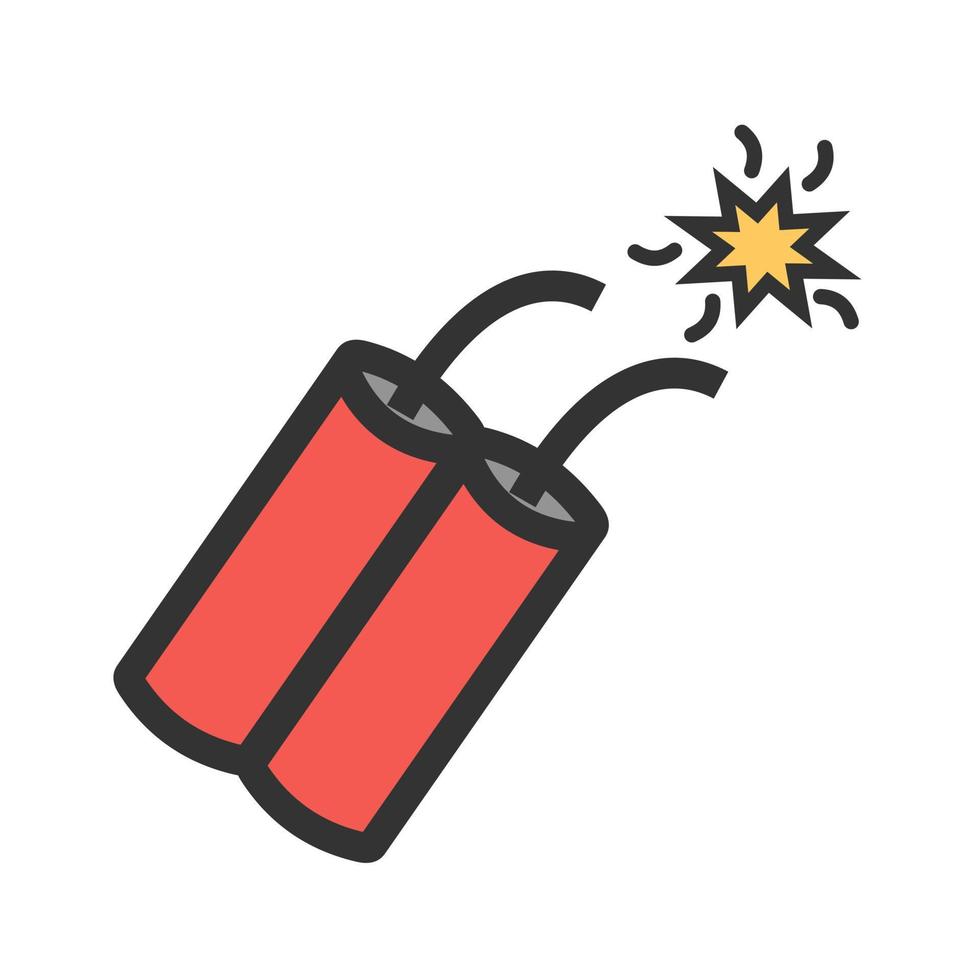 Dynamite Filled Line Icon vector