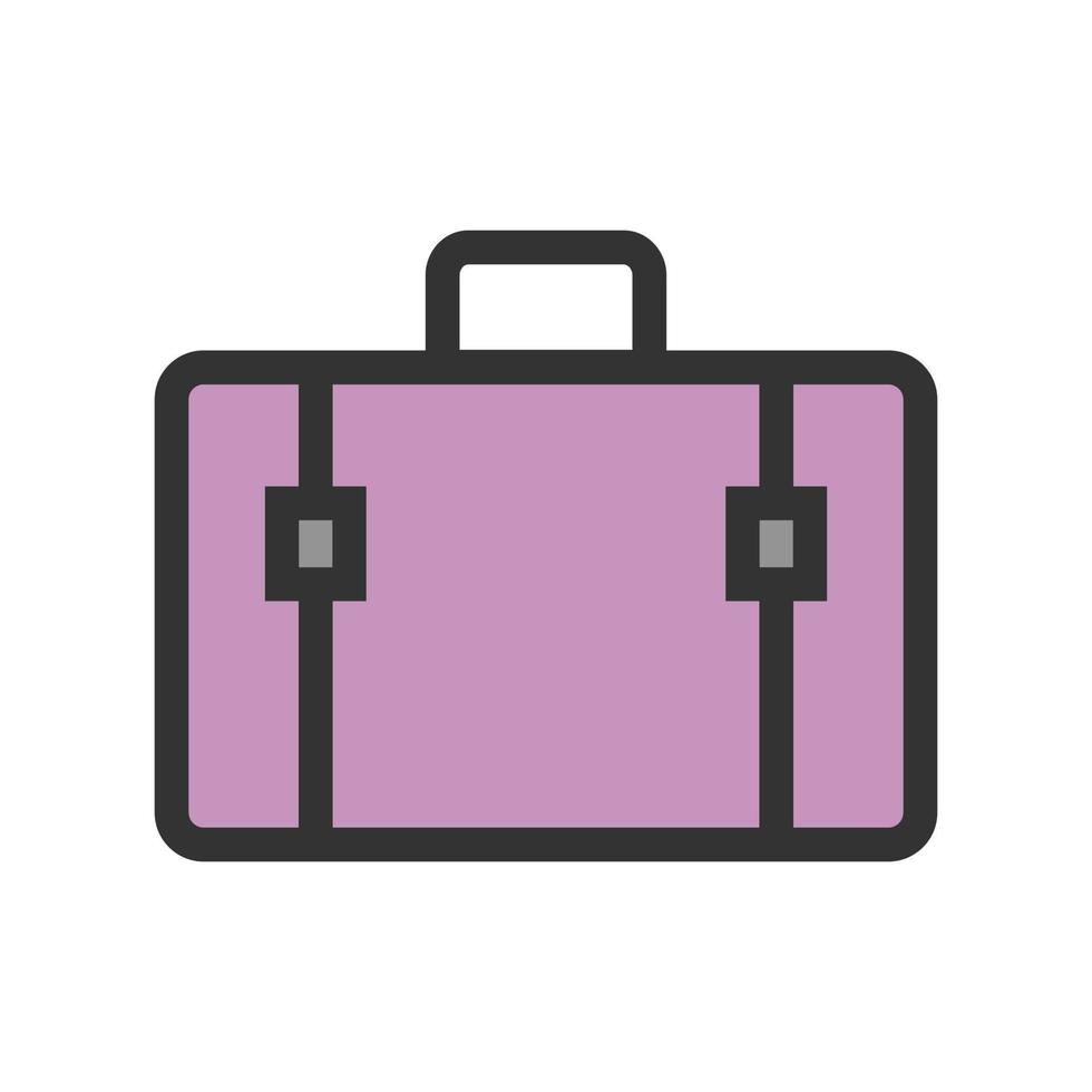 Briefcase II Filled Line Icon vector